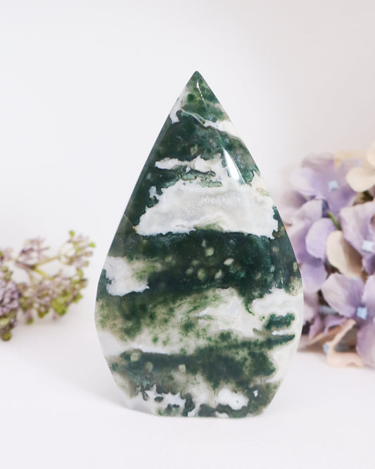 Moss Agate Flame #6