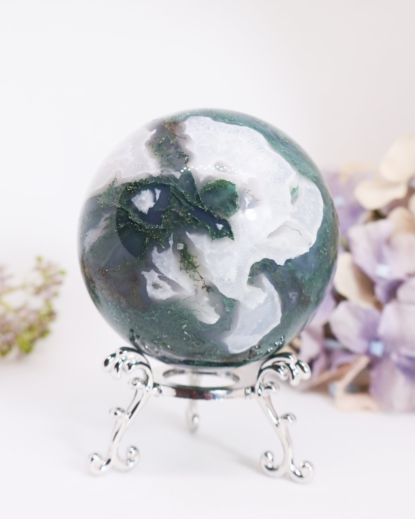 Moss Agate Sphere #14