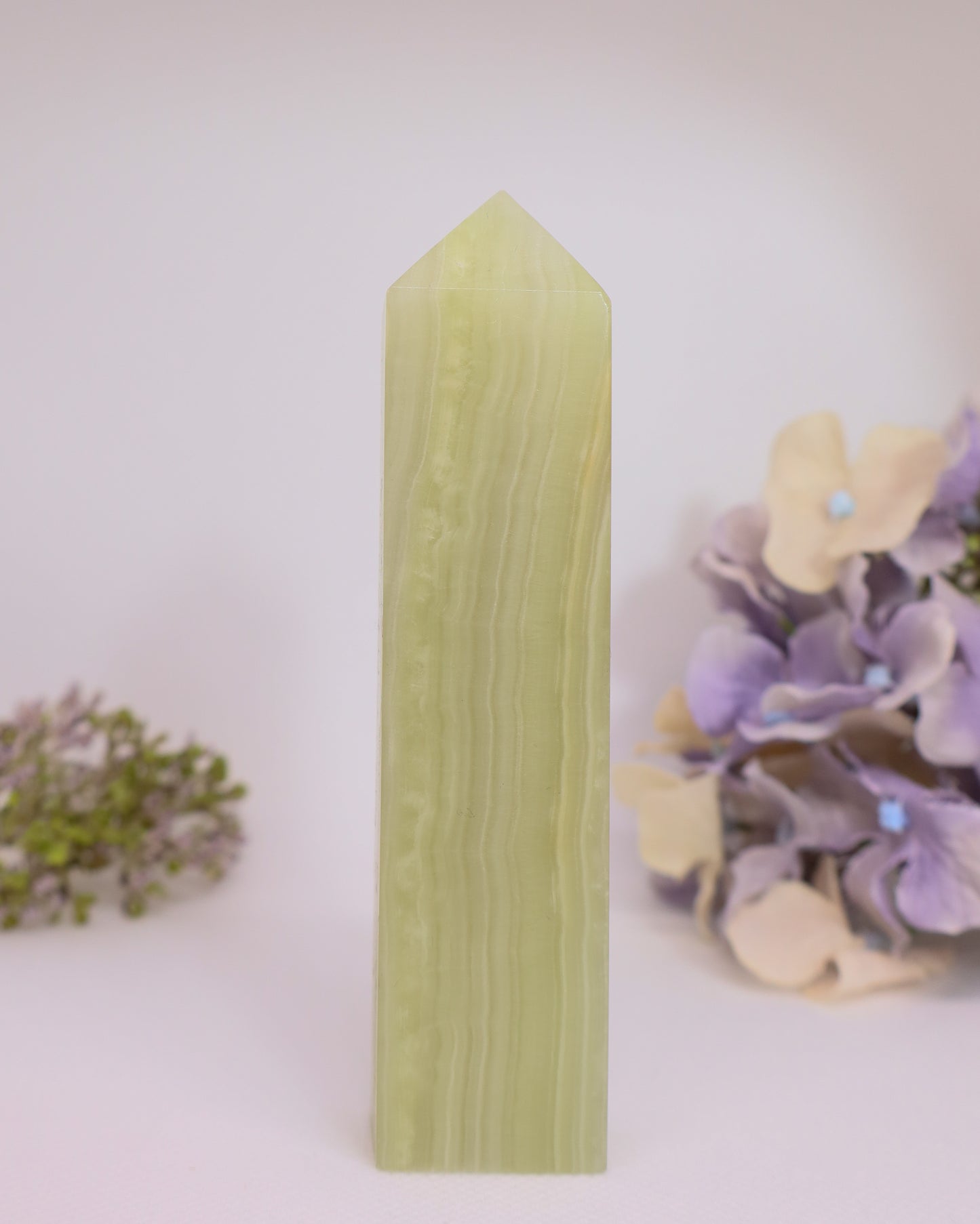 Green Banded Onyx Obelisks