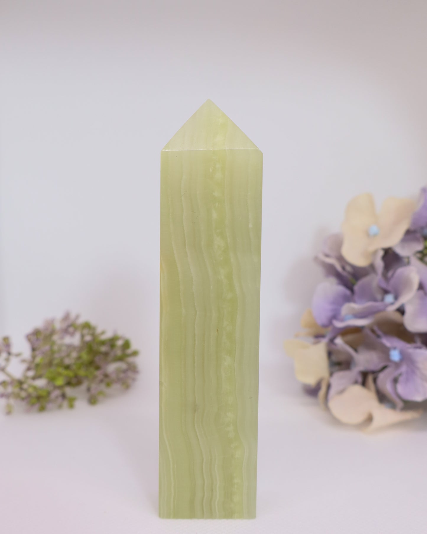 Green Banded Onyx Obelisks