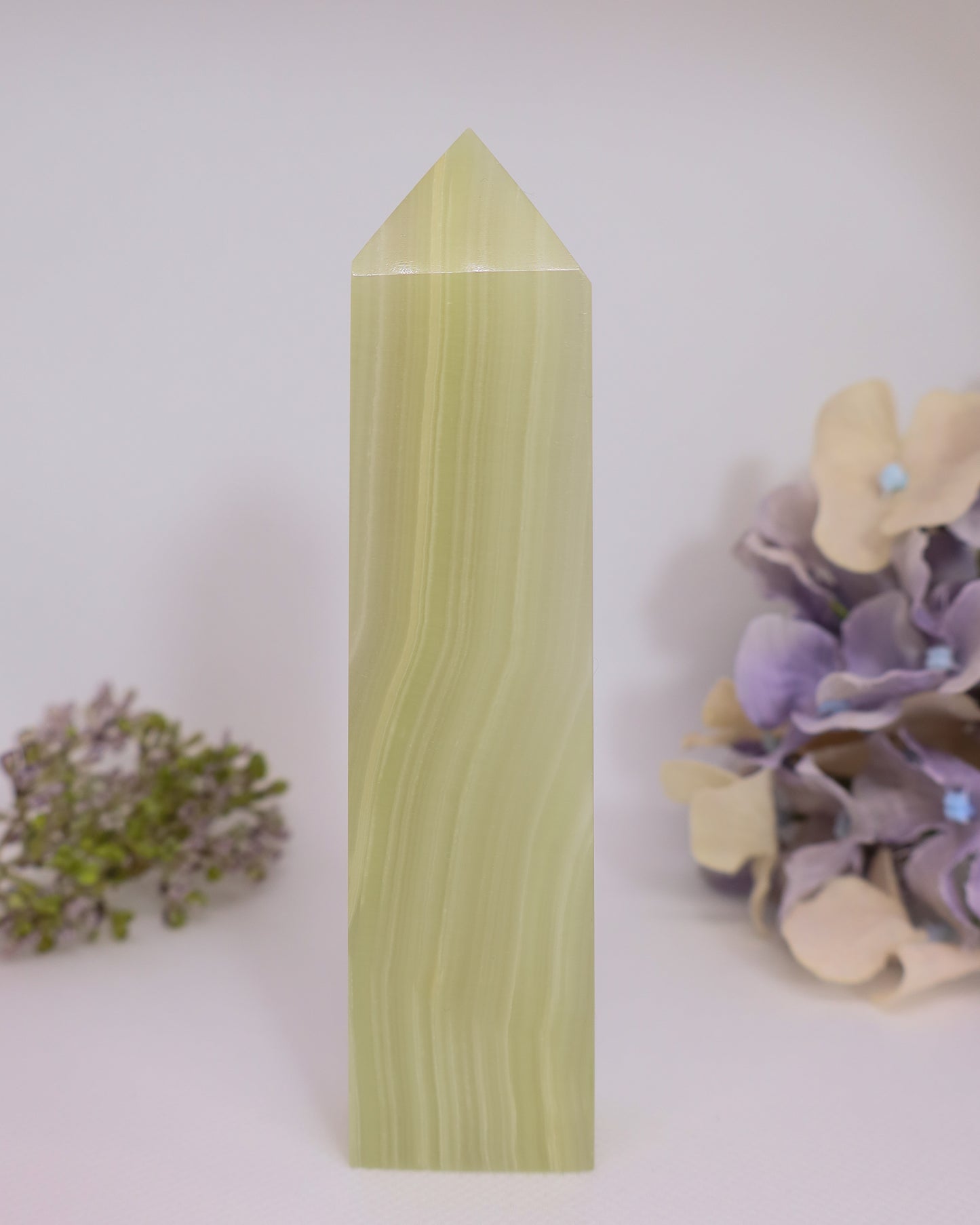 Green Banded Onyx Obelisks