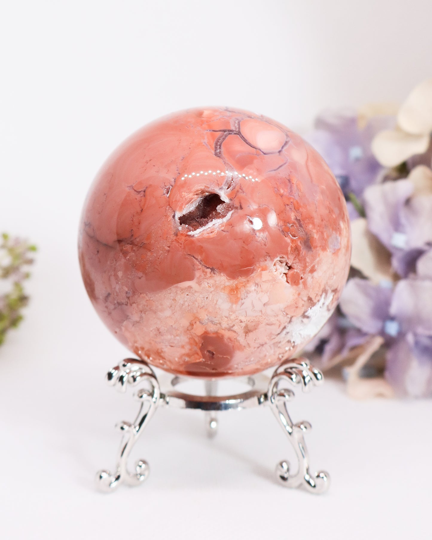 Pink Agate Sphere #7