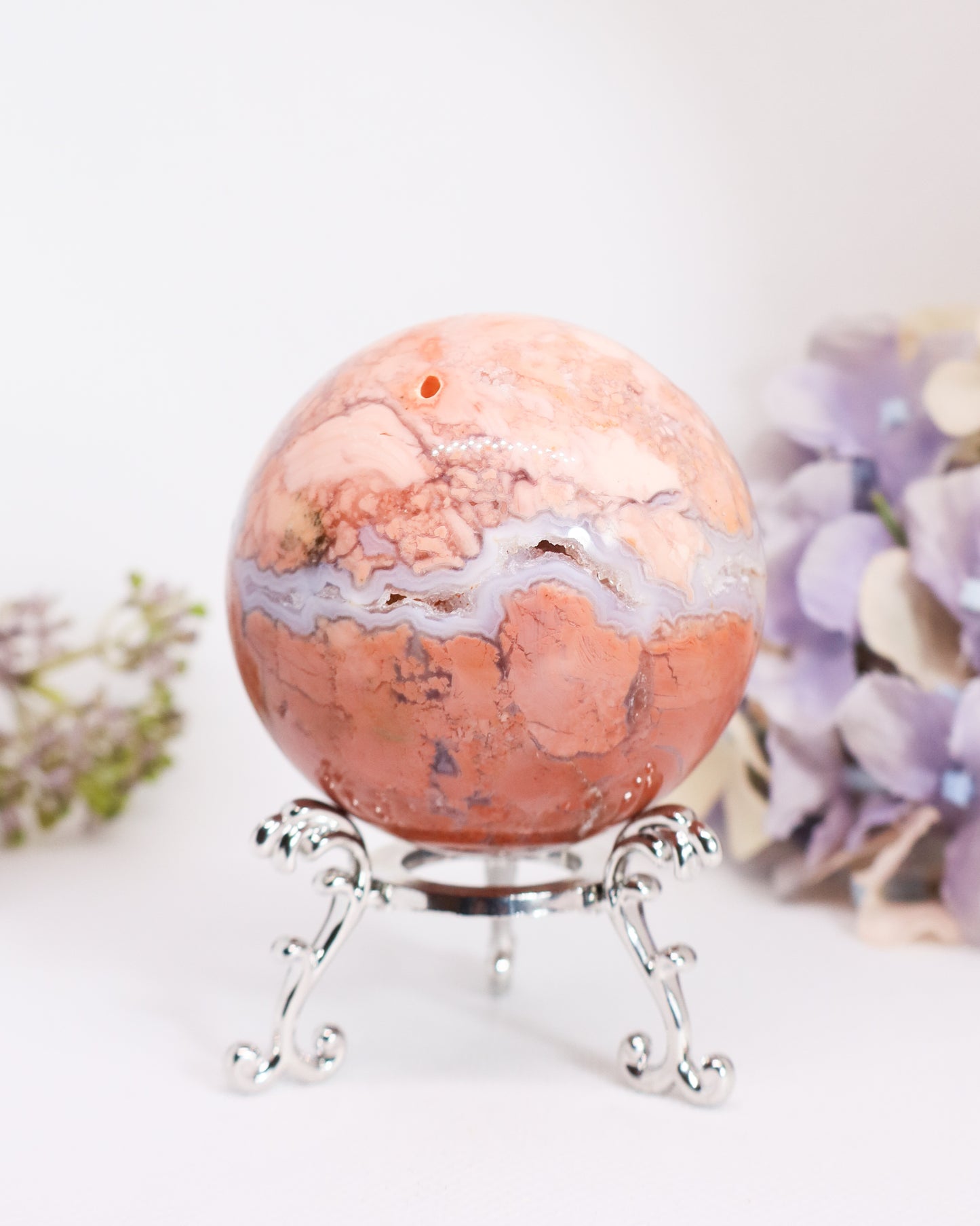 Pink Agate Sphere #5