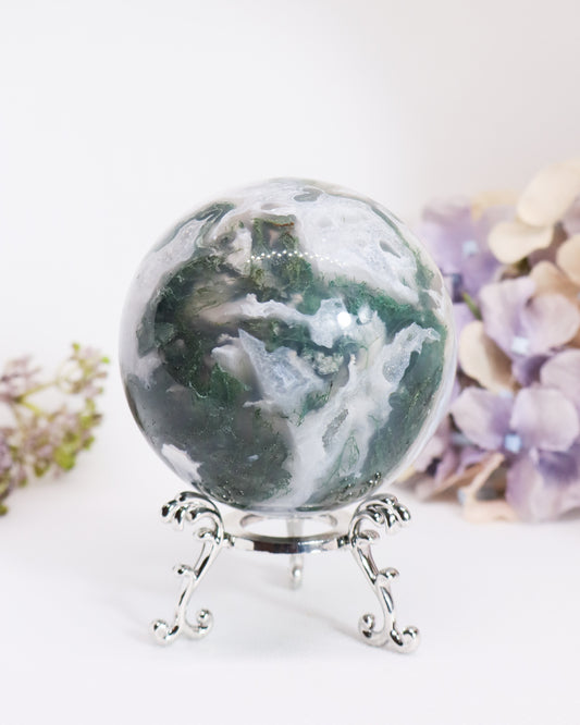 Moss Agate Sphere #15