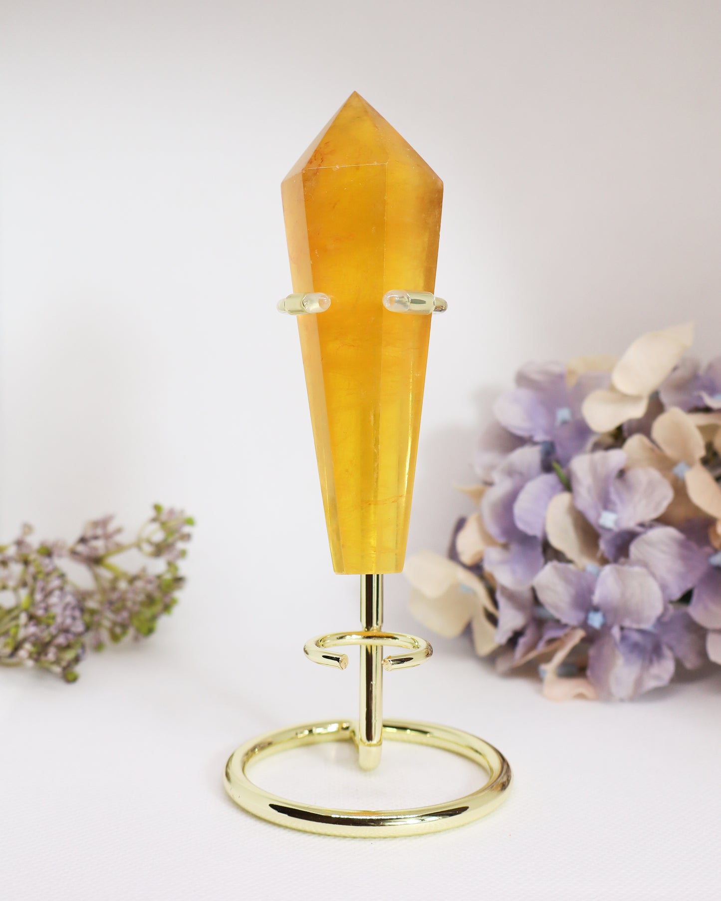 Yellow Fluorite Wand on Stand #3