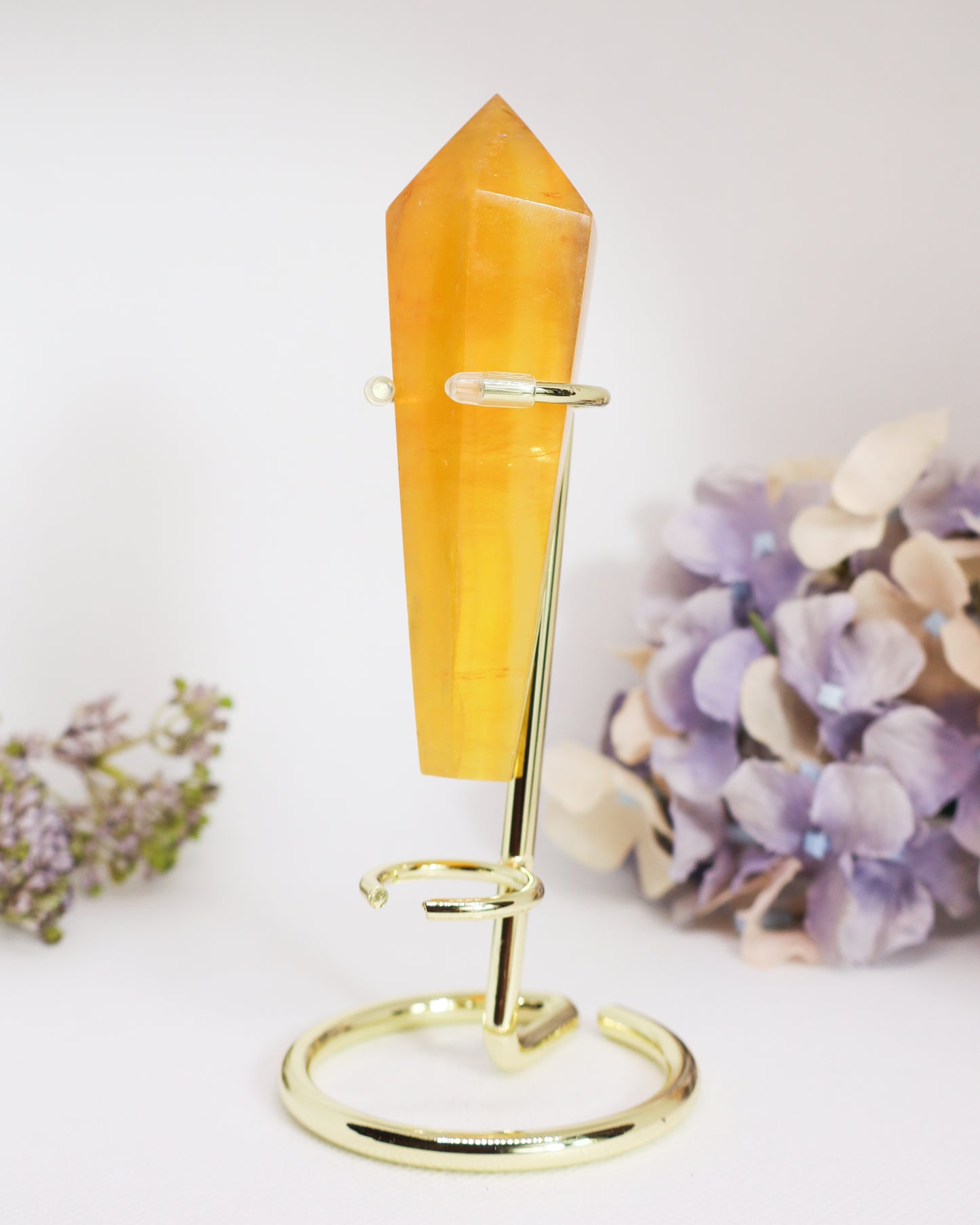 Yellow Fluorite Wand on Stand #3