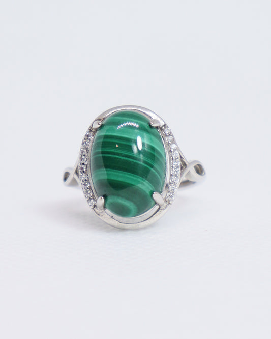 Malachite Ring-925 Sterling Silver