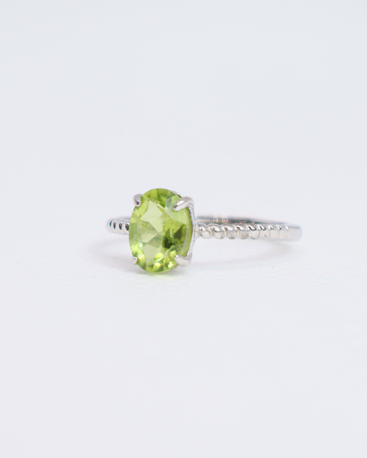 Peridot Ring - 925 Sterling Silver