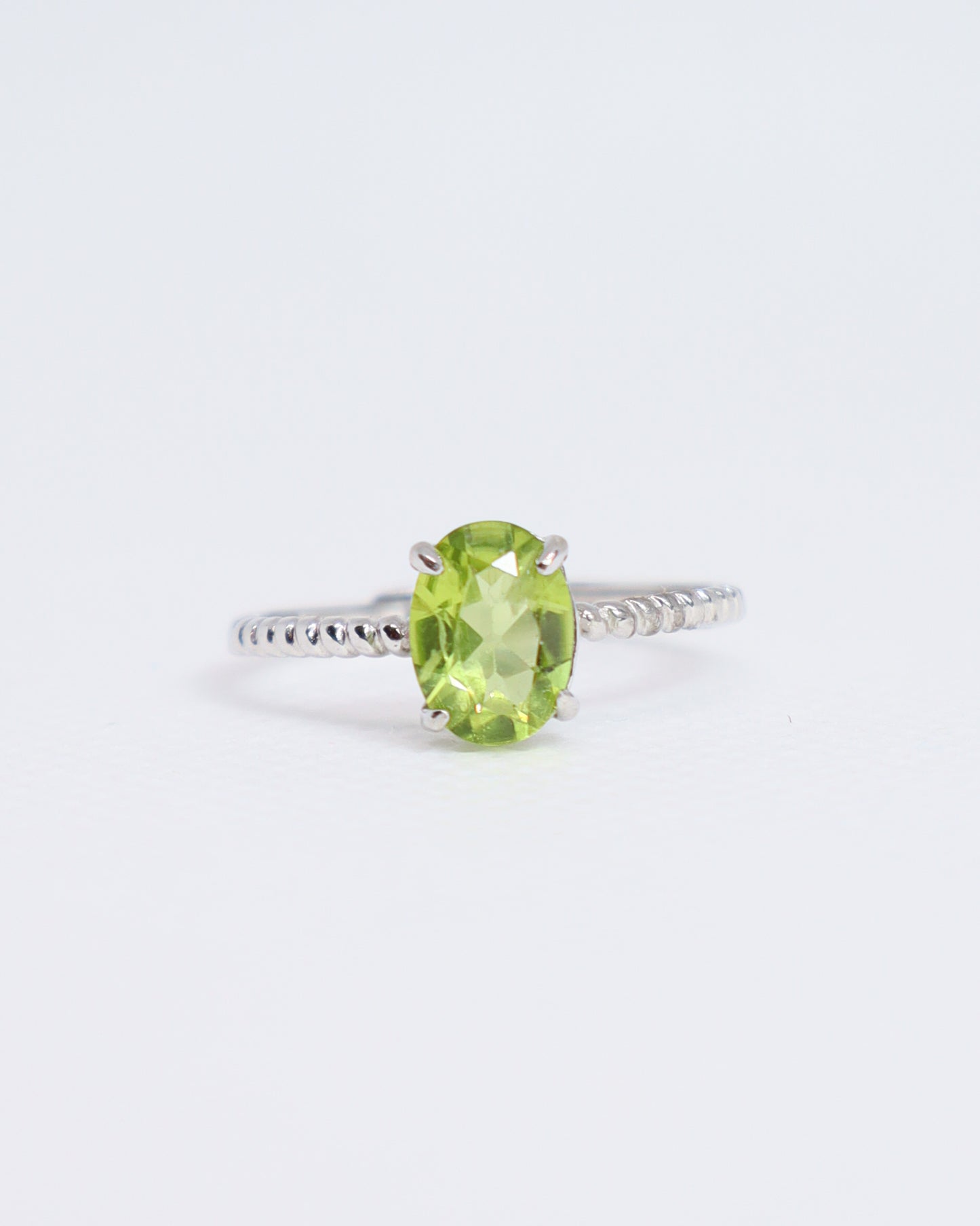 Peridot Ring - 925 Sterling Silver