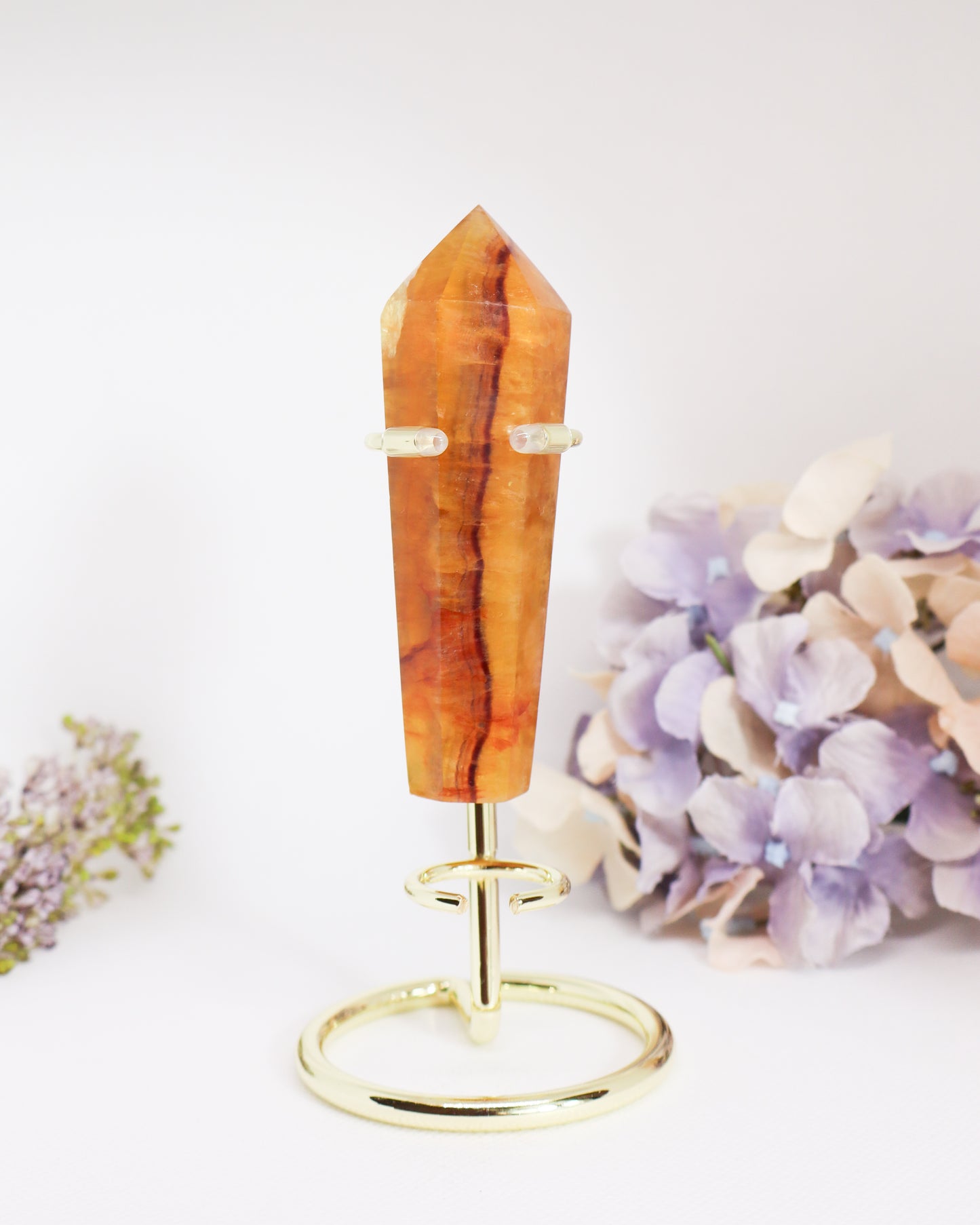 Yellow Fluorite Wand on Stand #1