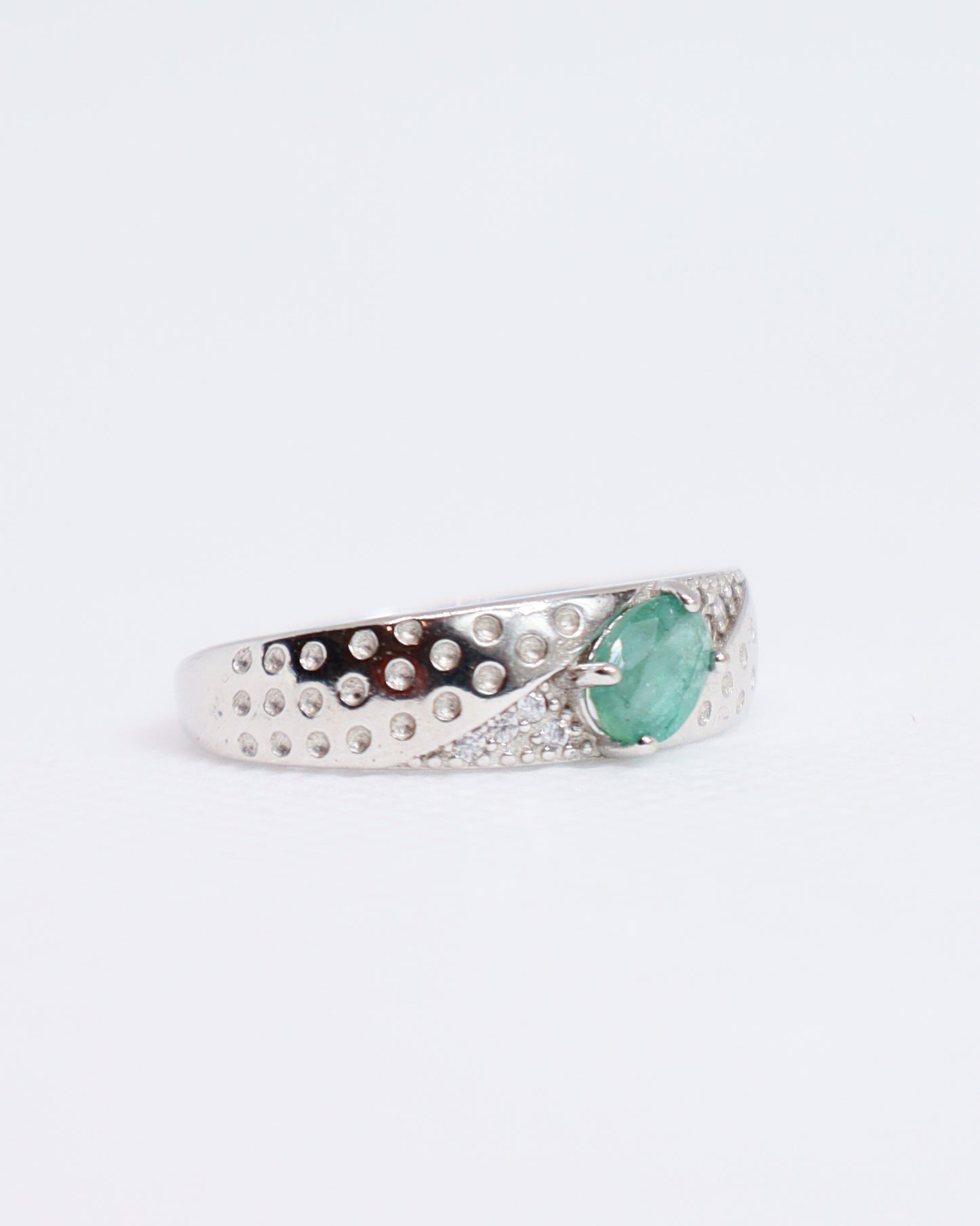 Emerald Ring- 925 Sterling Silver