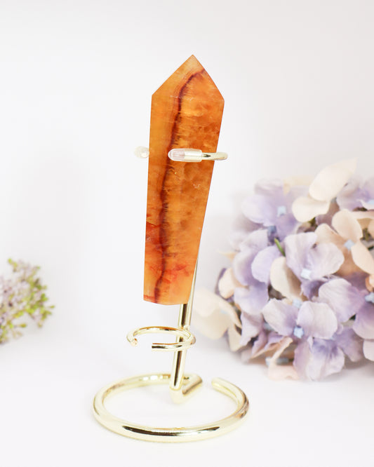 Yellow Fluorite Wand on Stand #1