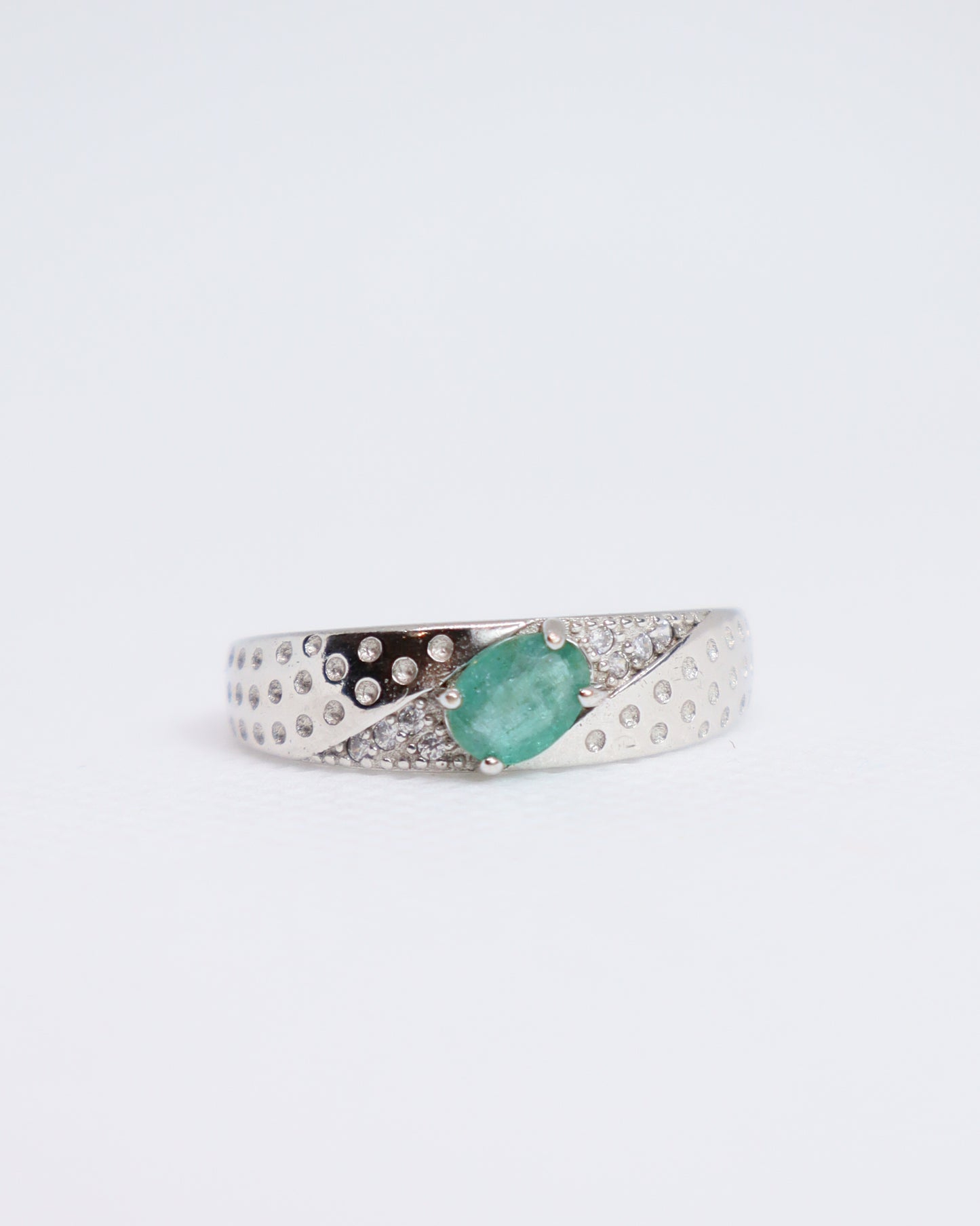 Emerald Ring- 925 Sterling Silver