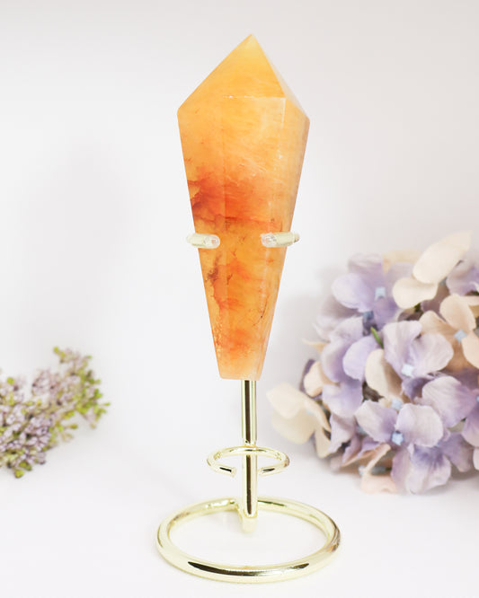 Yellow Fluorite Wand on Stand #2