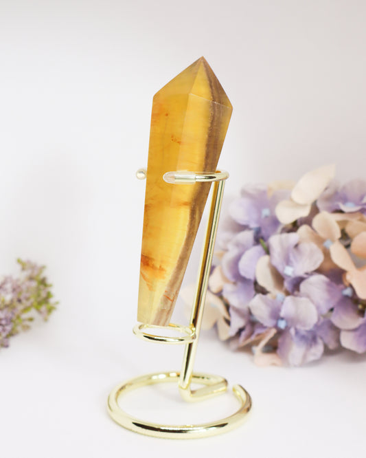 Yellow Fluorite Wand on Stand #4