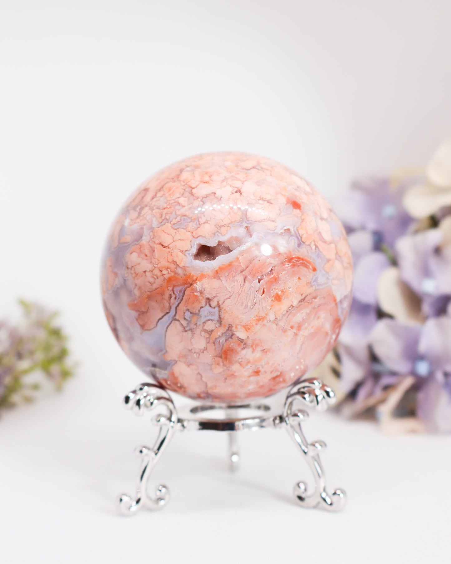 Pink Agate Sphere #6