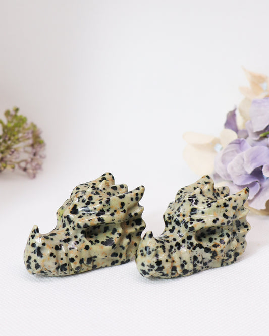 Dalmatian Jasper Dragon Head