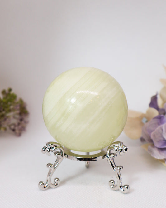 Green Banded Onyx Sphere