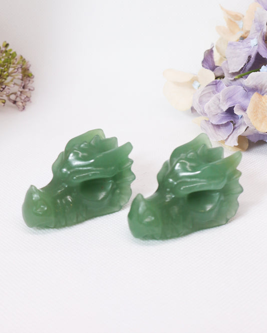 Green Aventurine Dragon Head