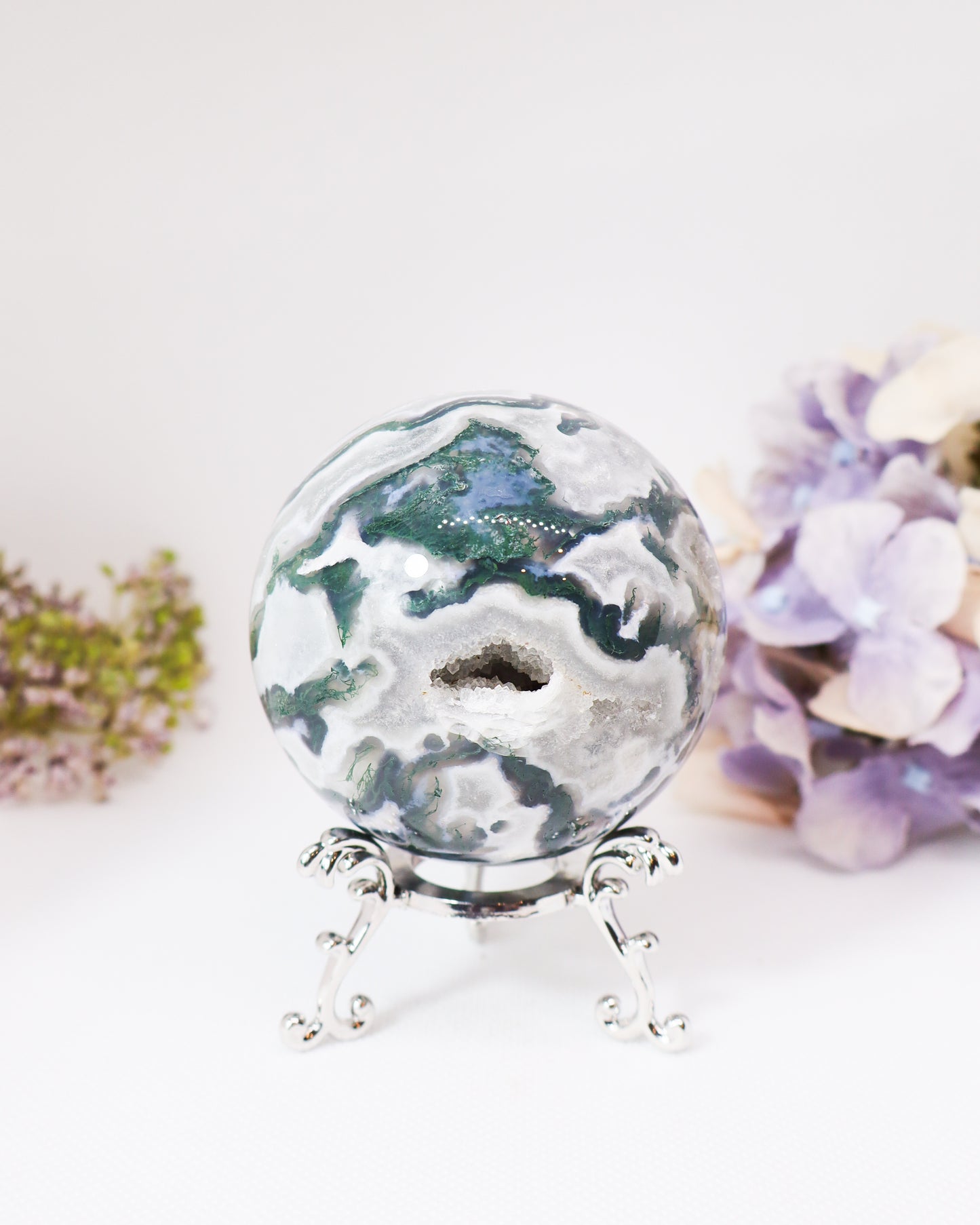 Moss Agate Sphere #12