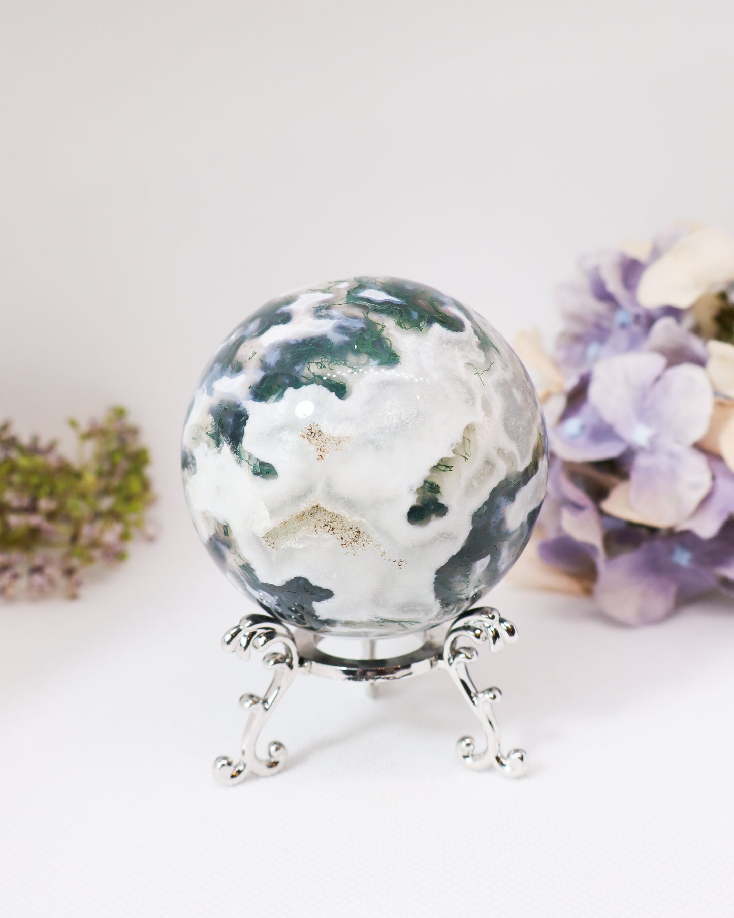 Moss Agate Sphere #12