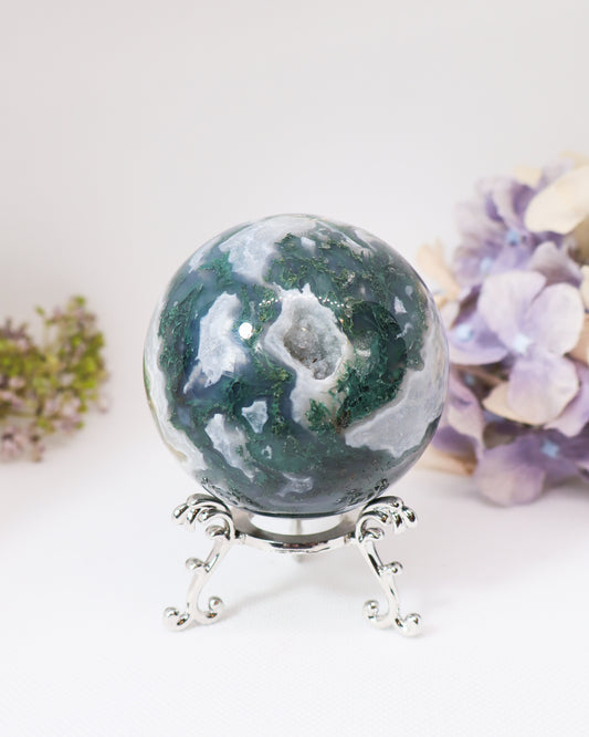 Moss Agate Sphere #11