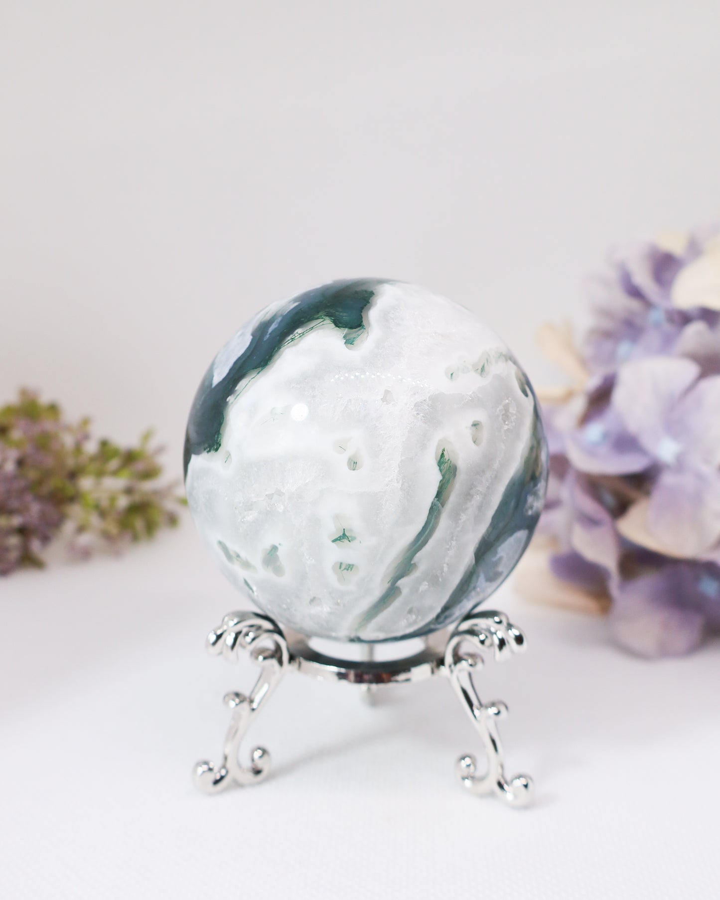 Moss Agate Sphere #10