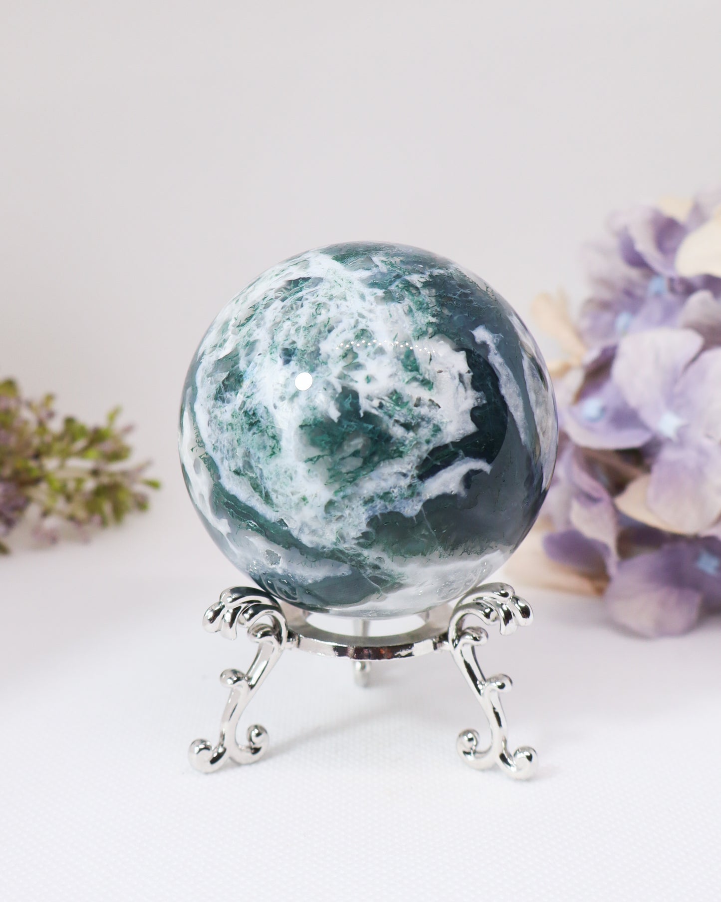 Moss Agate Sphere #10