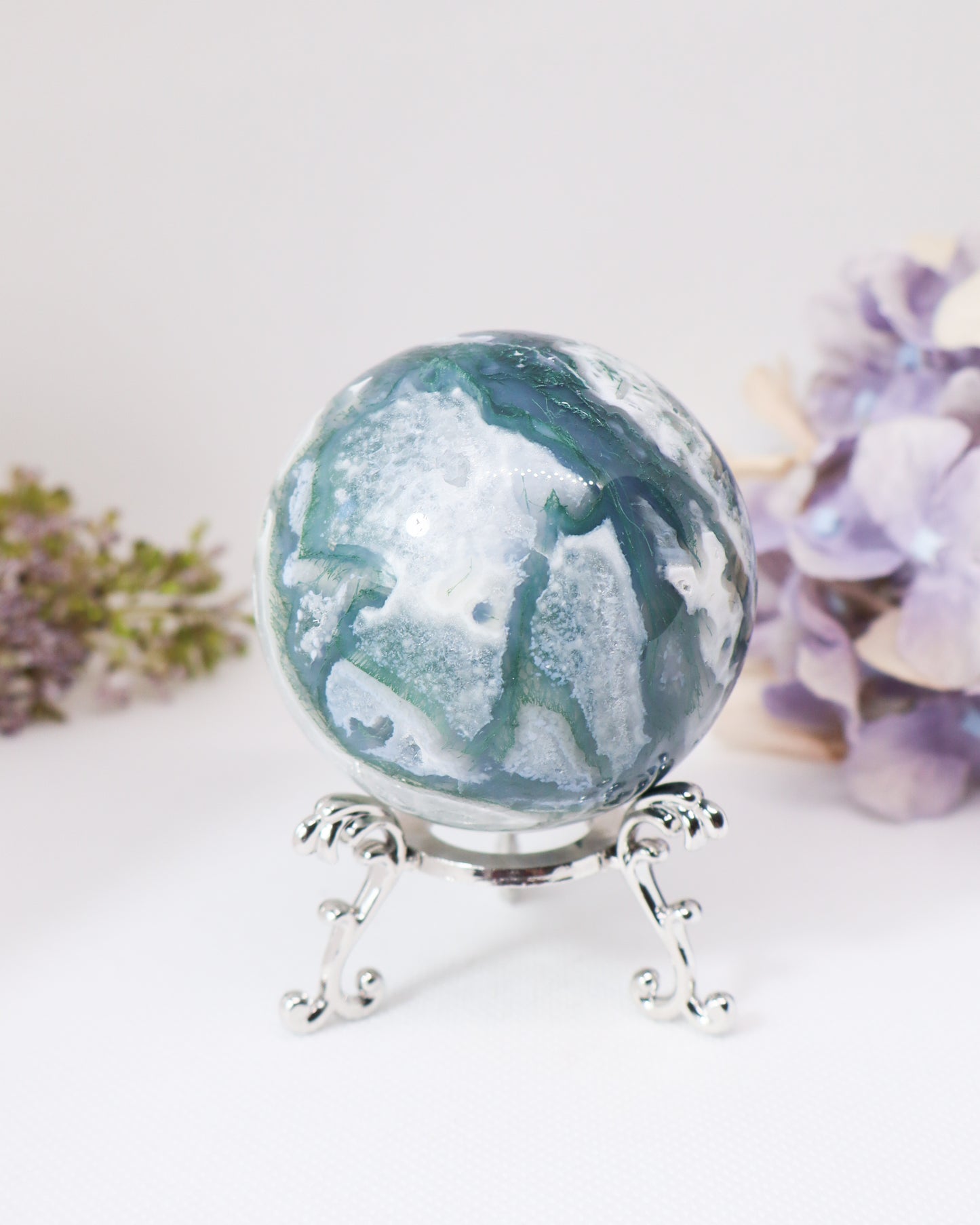 Moss Agate Sphere #10