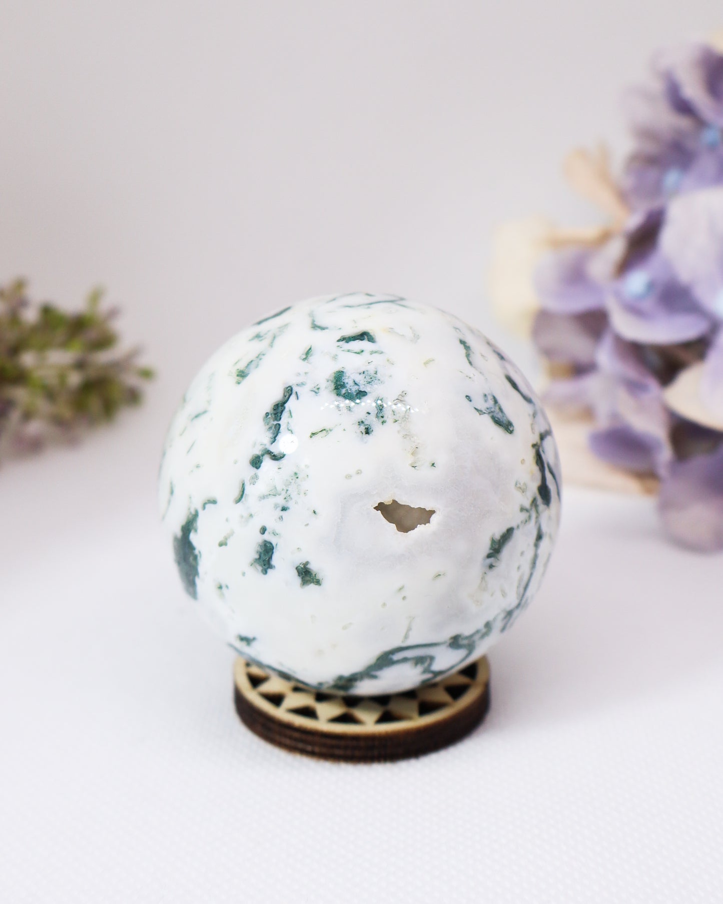 Moss Agate Sphere #16