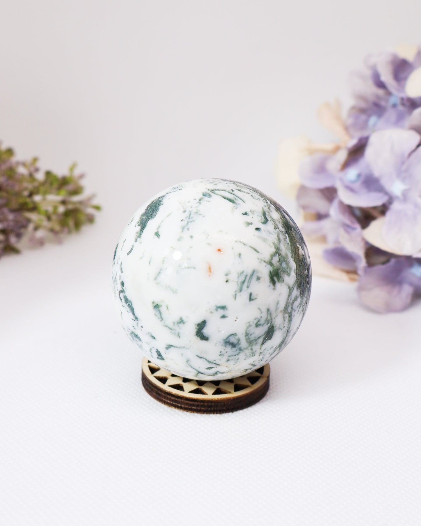 Moss Agate Sphere #16