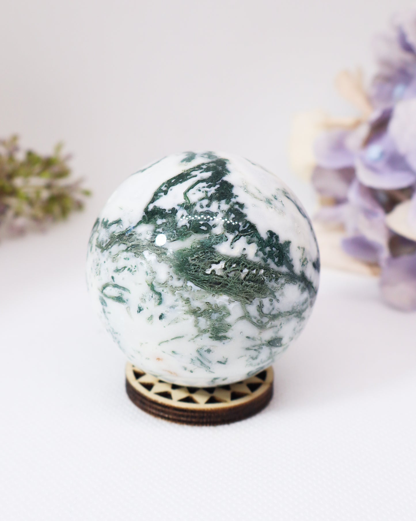 Moss Agate Sphere #16