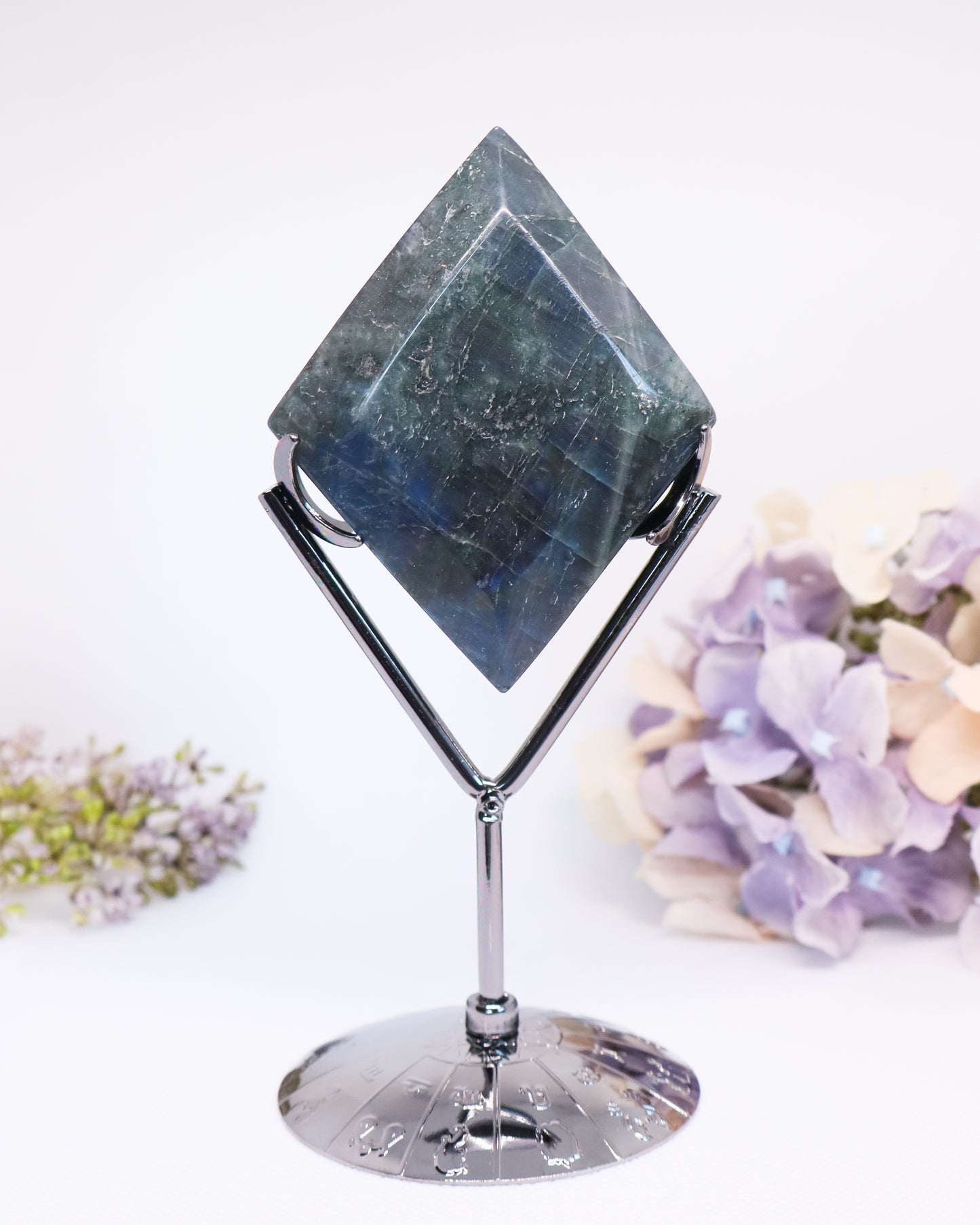 Labradorite Diamond on Stand #2