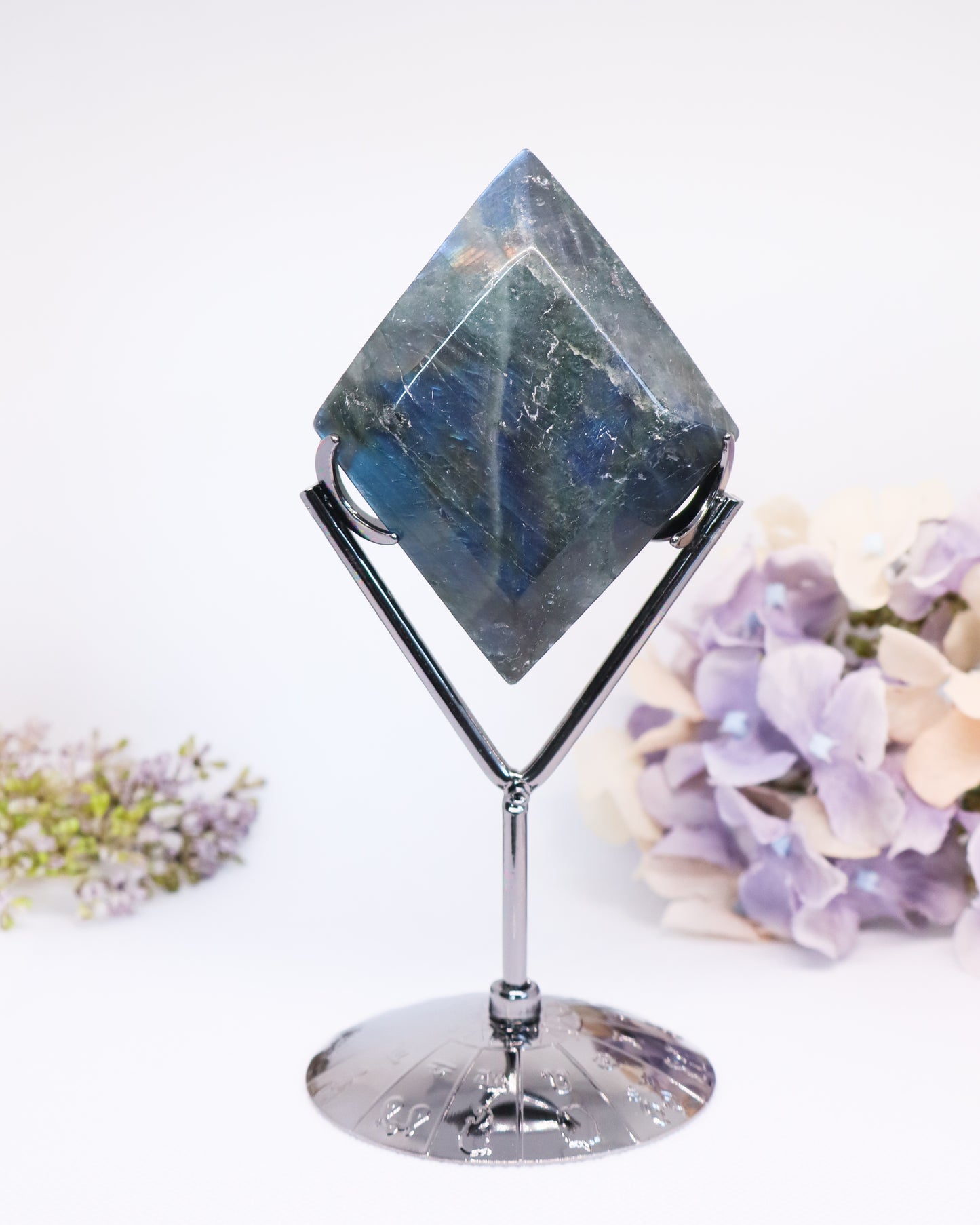 Labradorite Diamond on Stand #2