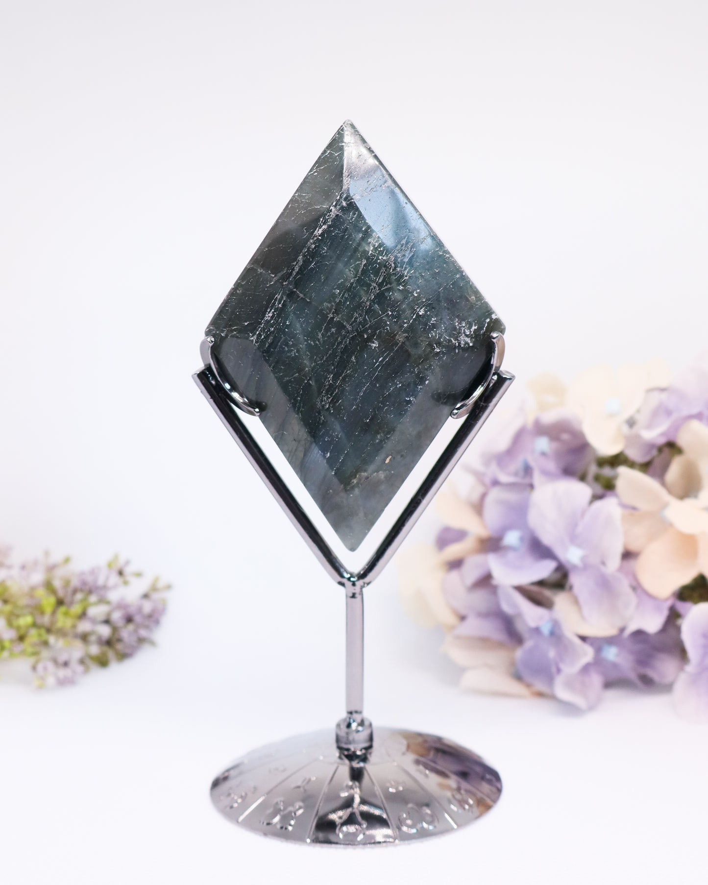 Labradorite Diamond on Stand #3