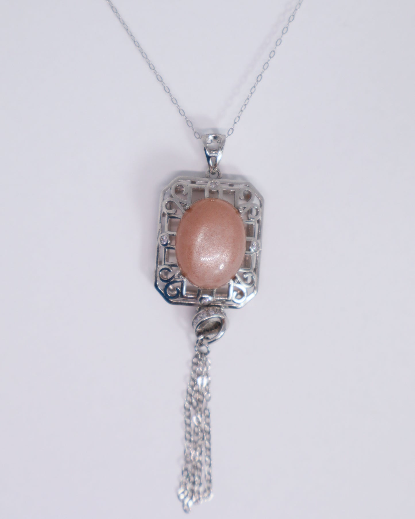 Golden Sunstone Necklace - 925 Sterling Silver