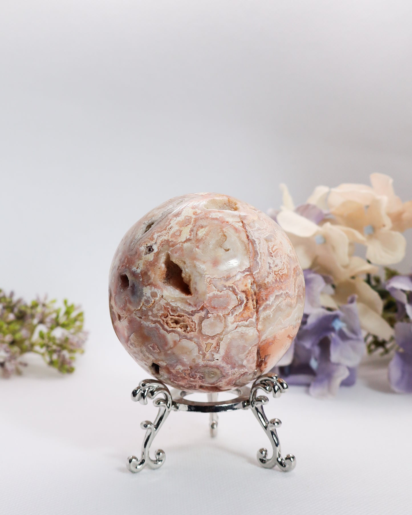 Pink Crazy Lace Agate Sphere #20