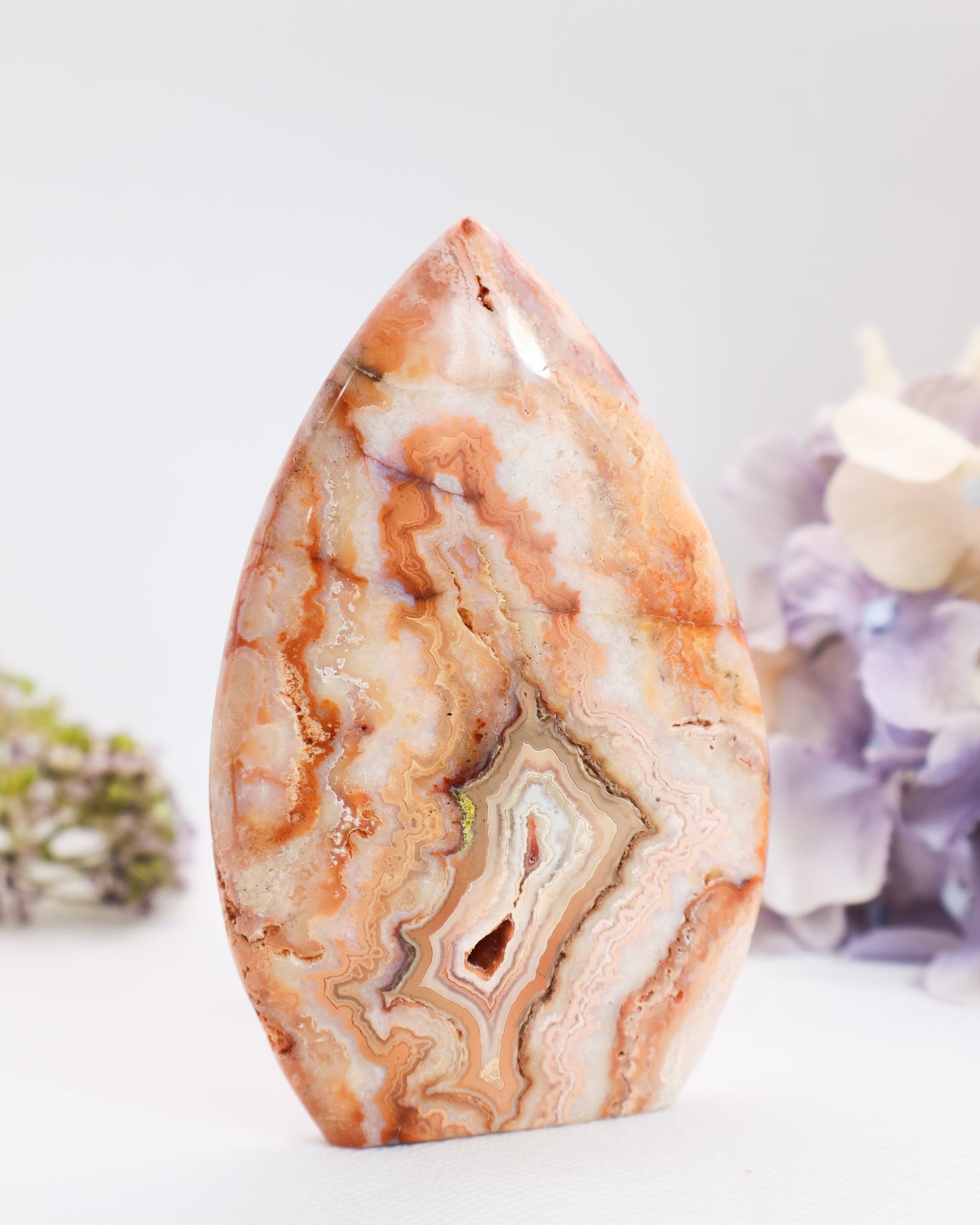 Pink Crazy Lace Agate Flame #1