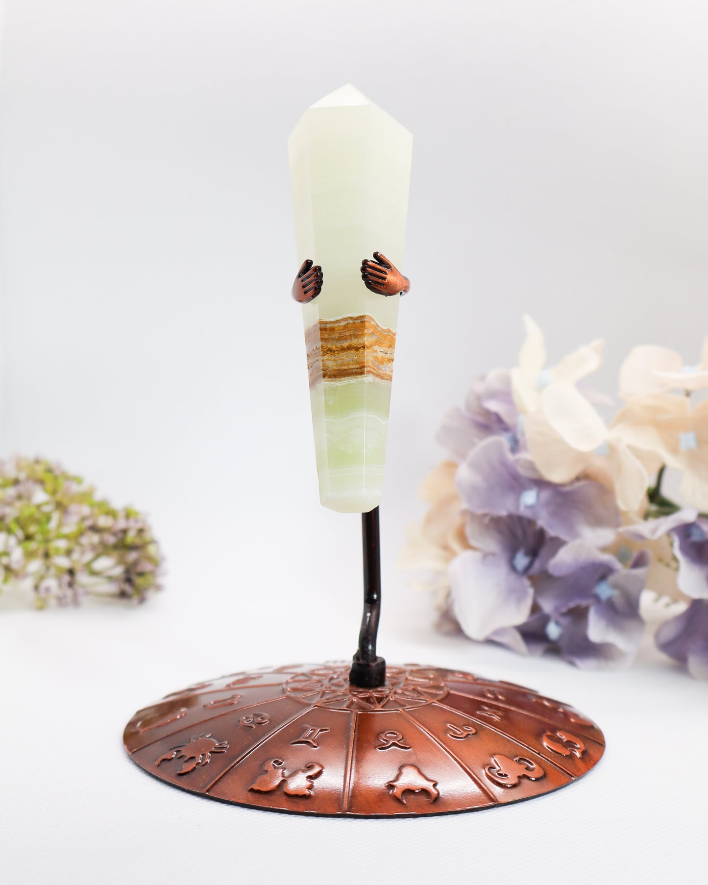 Green Banded Onyx Wand on Stand #2