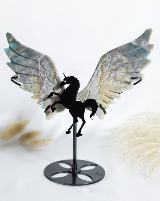 Ocean Jasper Unicorn Wings