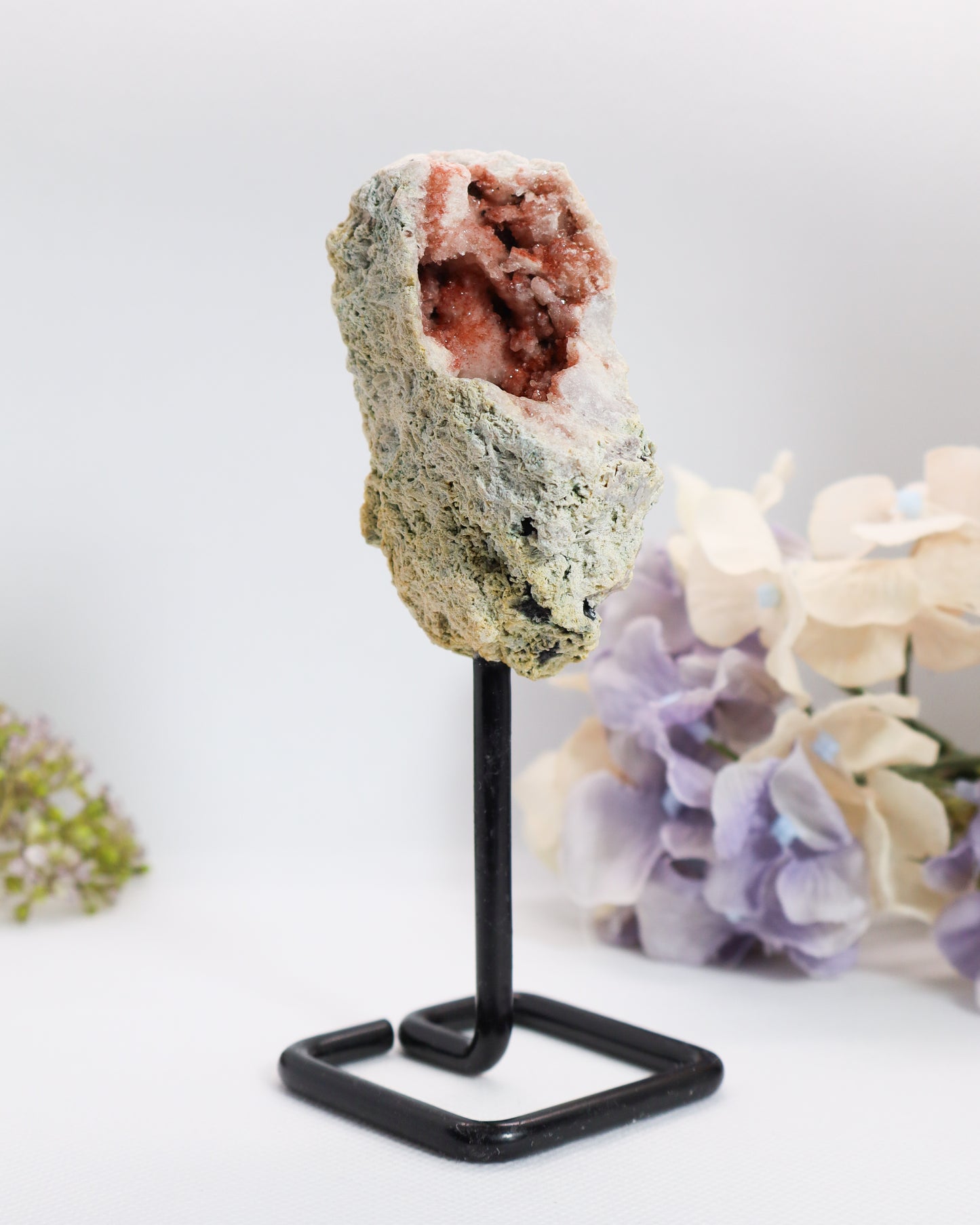 Pink Amethyst Geode on Stand #7