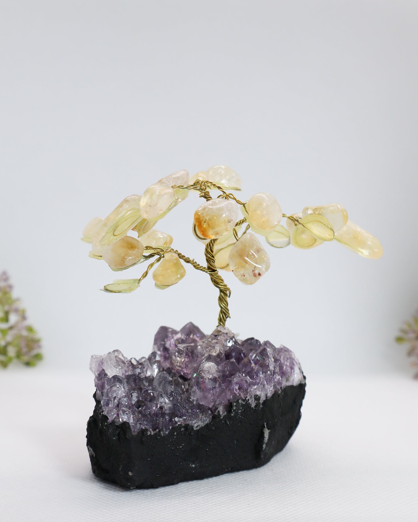 Citrine Tree on Amethyst Cluster #1