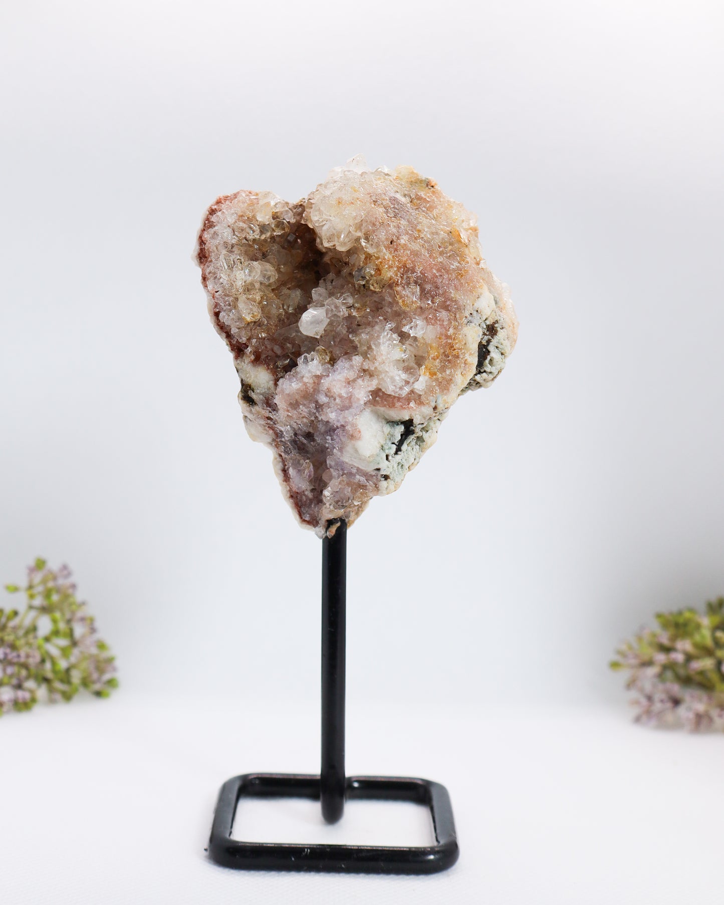 Pink Amethyst Geode on Stand #8