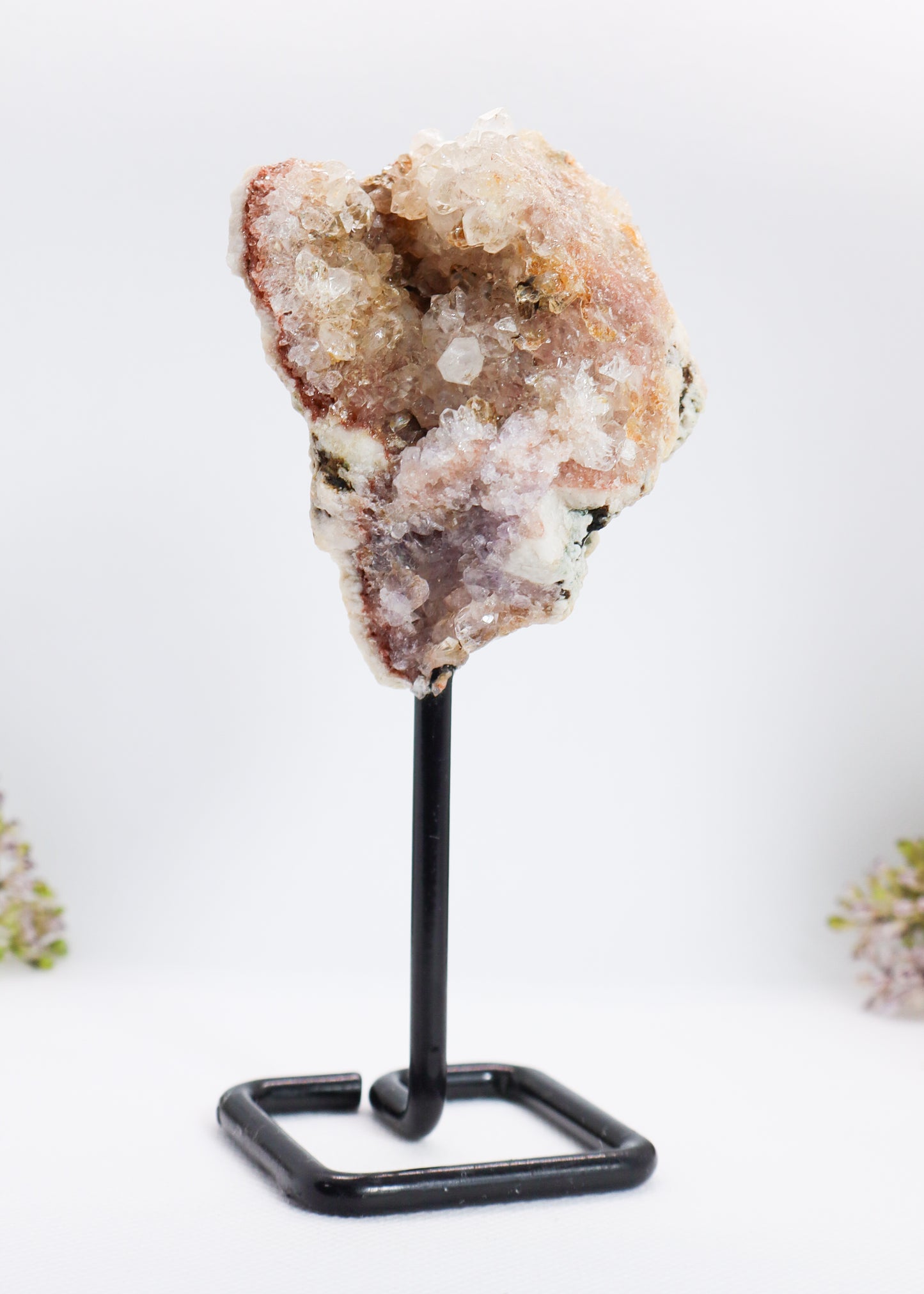 Pink Amethyst Geode on Stand #8