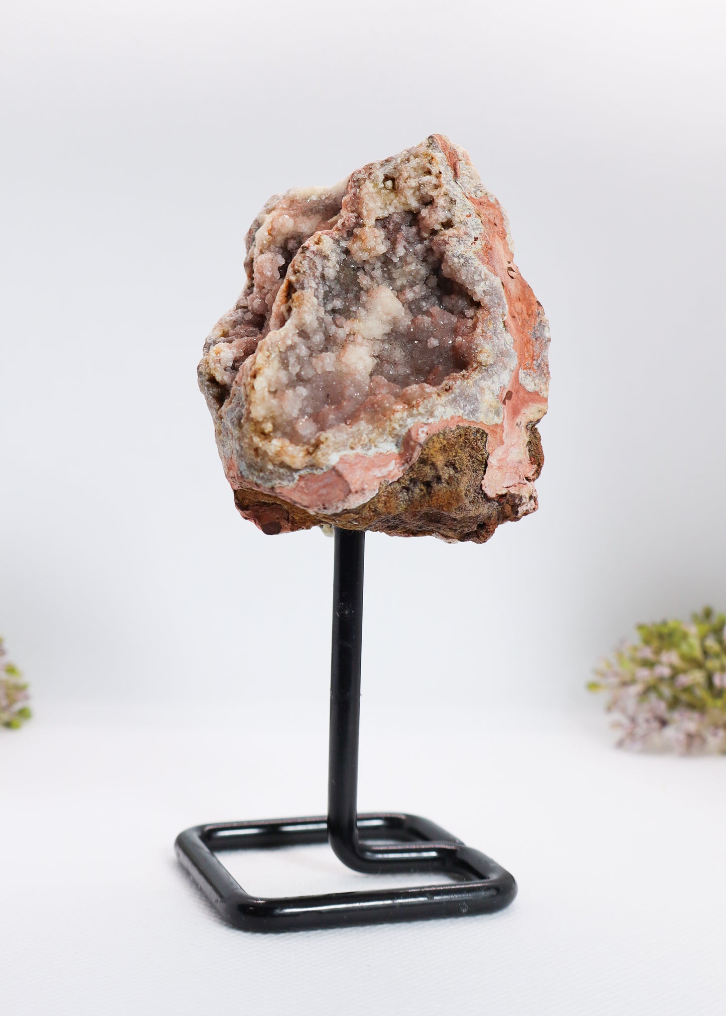 Pink Amethyst Geode on Stand #11