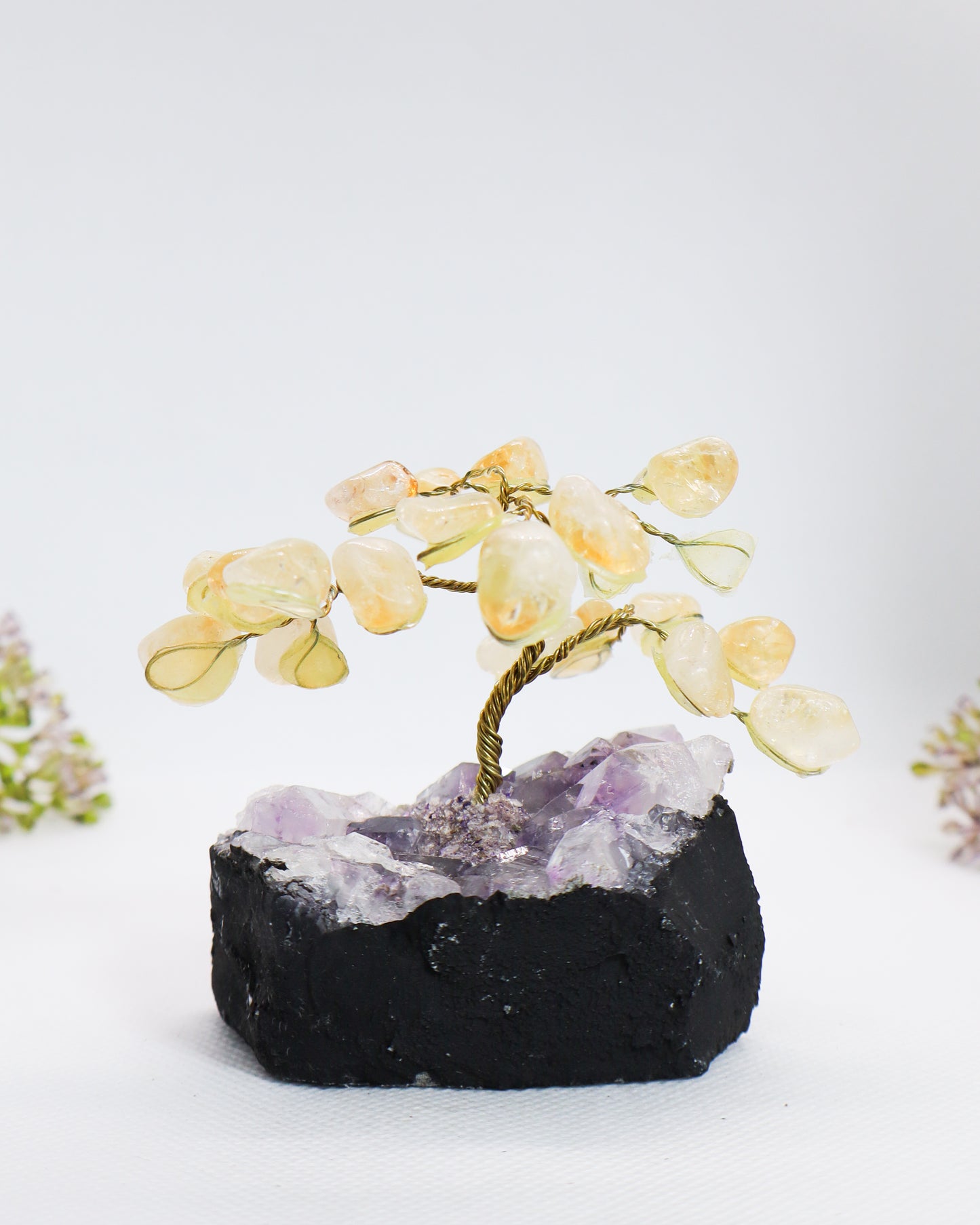 Citrine Tree on Amethyst Cluster #3