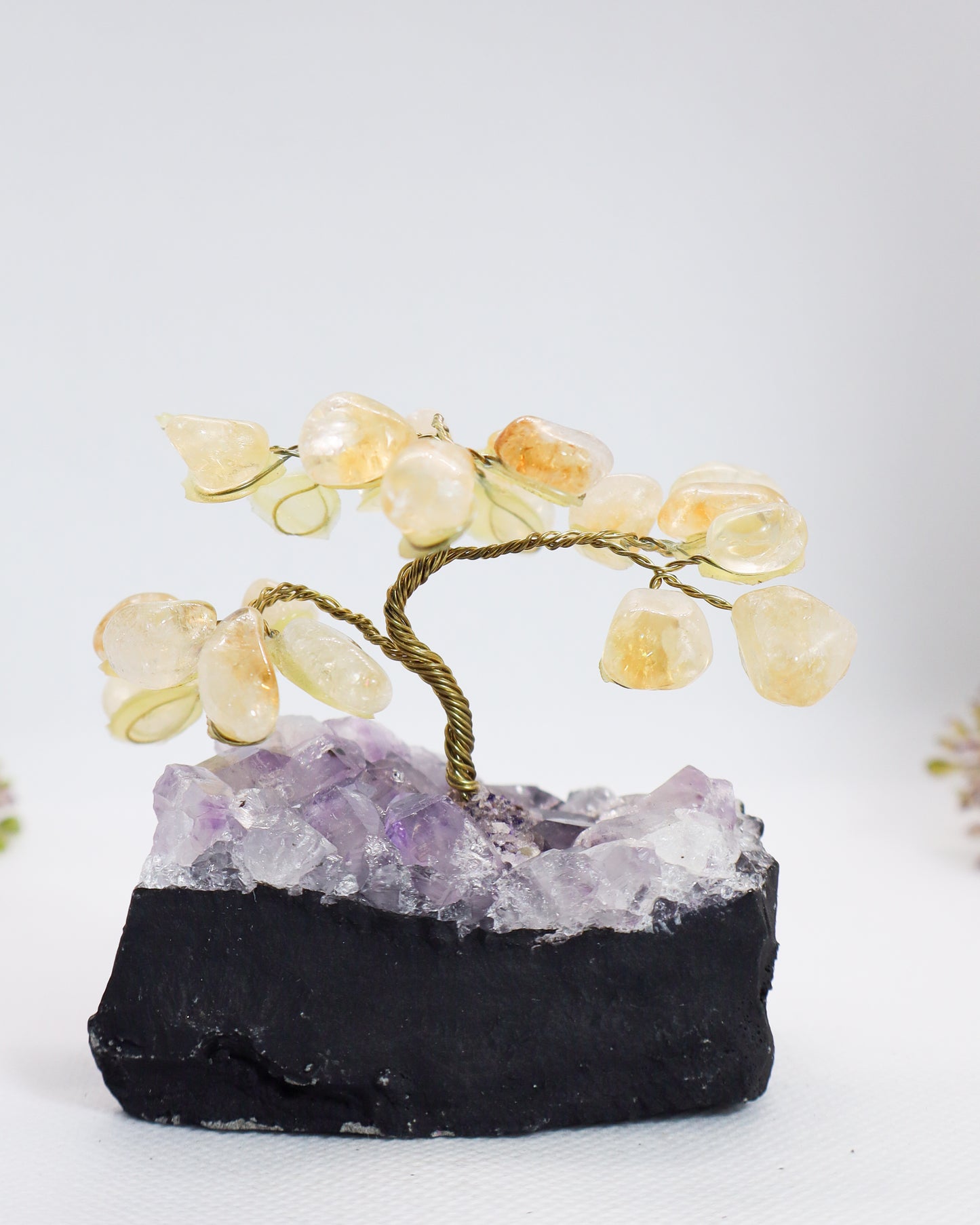 Citrine Tree on Amethyst Cluster #3