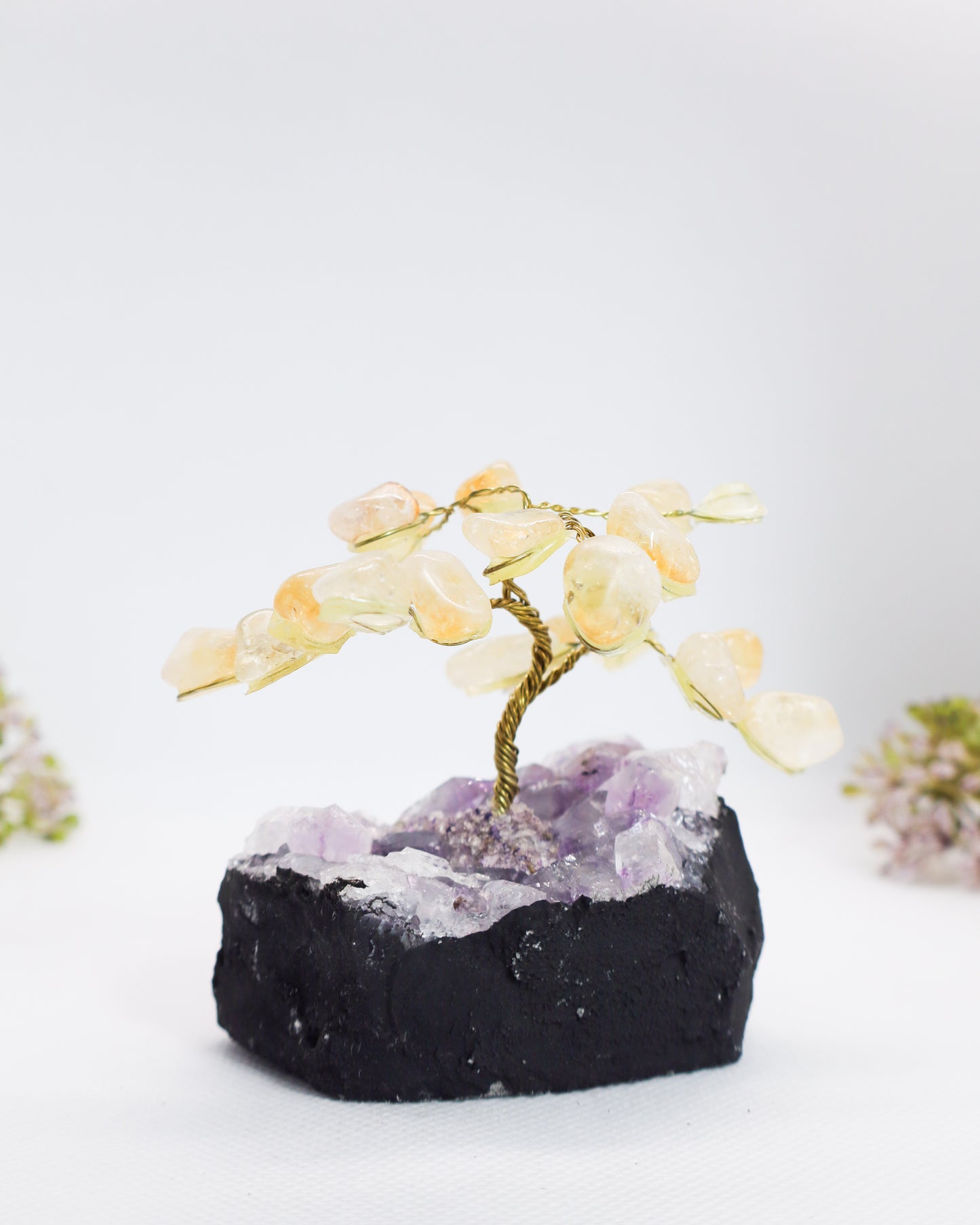 Citrine Tree on Amethyst Cluster #3