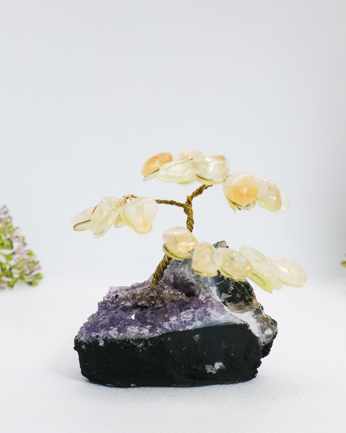 Citrine Tree on Amethyst Cluster #4