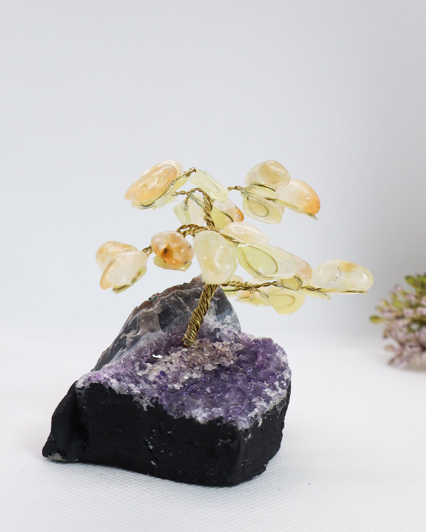 Citrine Tree on Amethyst Cluster #4